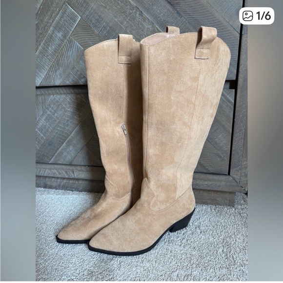 AE Western Suede Knee-High Women's Boots - Picture 2 of 8